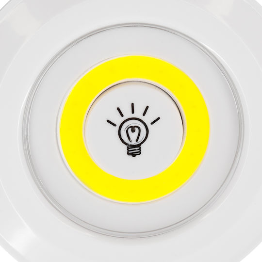 GloboStar Light Spot for Cabinets with Battery Powered, Remote Control and Mounting Sticker 1pcs