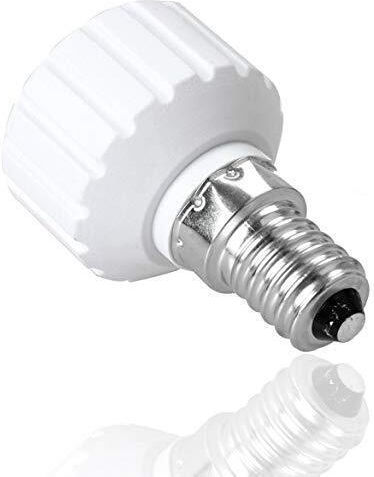 GloboStar Socket Adapter from E14 to GU10 in White color Set 1pcs 77796