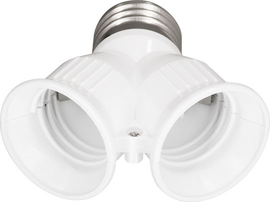 GloboStar Socket Extension for Socket E27 in White color Set 1pcs 78969