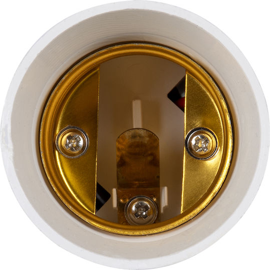 GloboStar Socket Extension for Socket E27 in White color Set 1pcs 78981