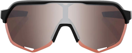 100% Cycling Glasses S2 with Black Frame & Mirror Lenses