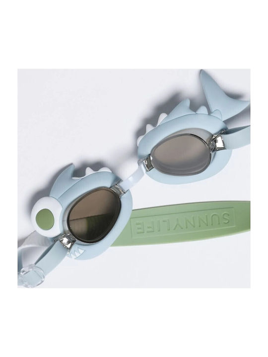 Sunnylife Shark Tribe Khaki Γυαλιά Κολύμβησης Παιδικά Πράσινα