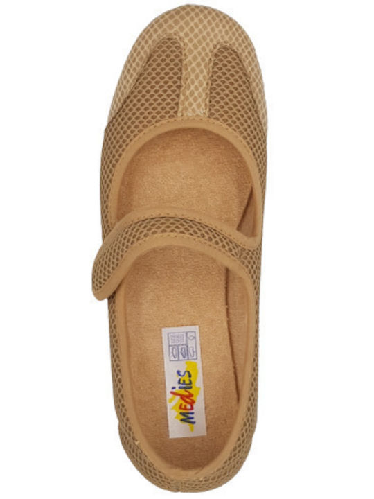 Damen Ballerinas in Beige Farbe