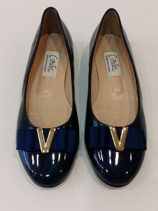 Anatomic Patent Leather Ballerinas Blue