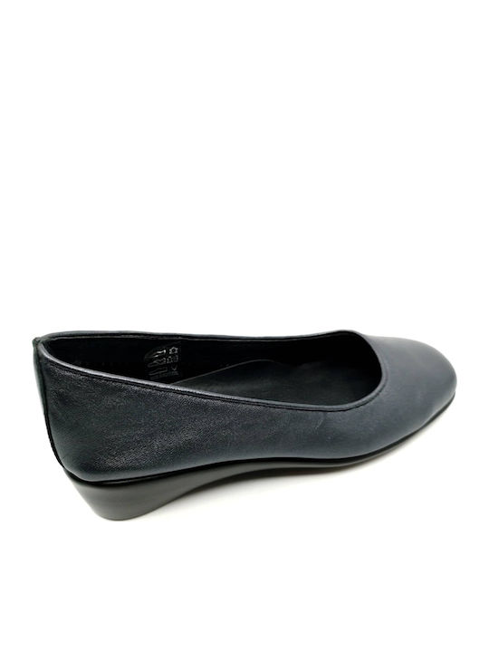 Leather Ballerinas Gray