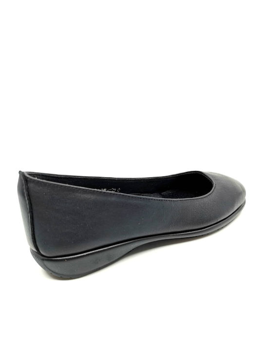 Leather Ballerinas Black