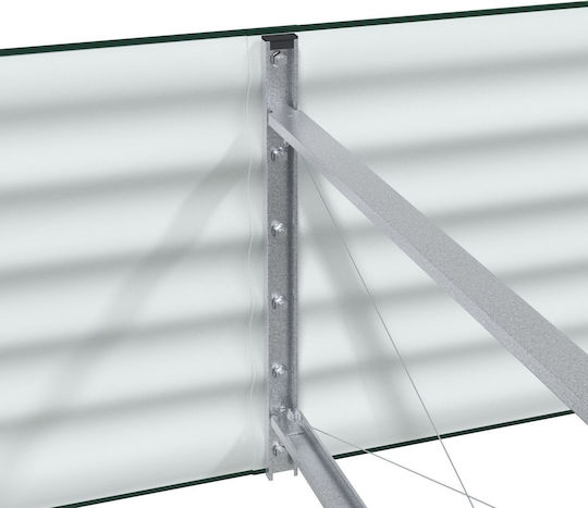 vidaXL Pot Metallic Green 240x80x44cm.