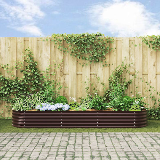 vidaXL Pot Metallic Brown 320x80x44cm.