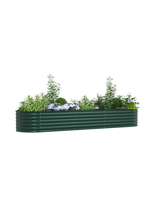 vidaXL Pot Metallic Green 320x80x44cm.