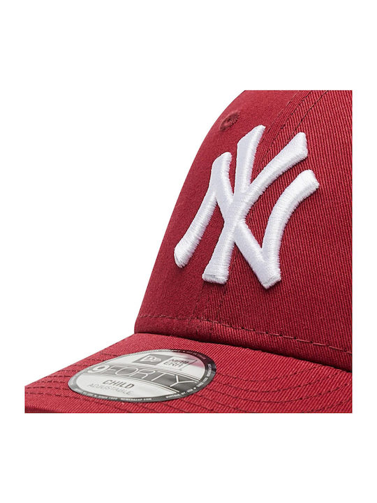 New Era Kids' Jockey Fabric Hat Essential Burgundy