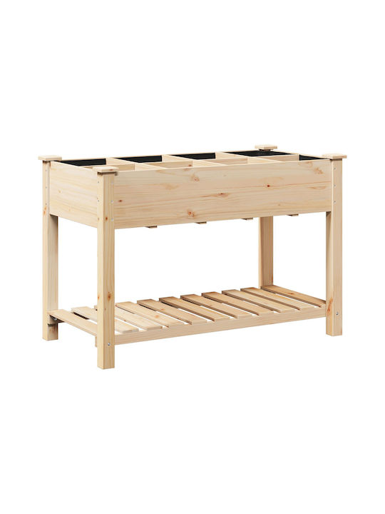 vidaXL Γλάστρα Ξύλινη Μπεζ 115x59x76εκ.
