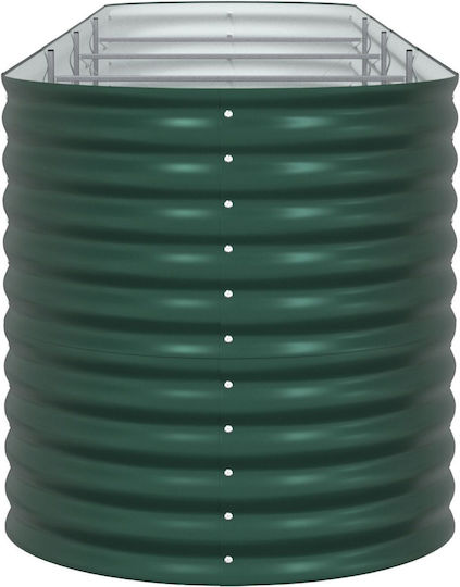 vidaXL Ghiveci Metal Verde 400x80x81cm.