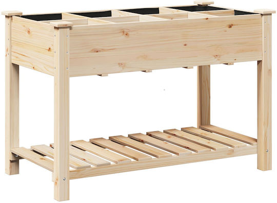 vidaXL Γλάστρα Ξύλινη Μπεζ 115x59x76εκ.
