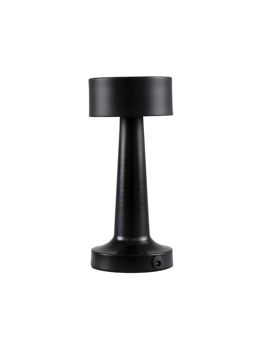 GloboStar Bella Plastic Table Lamp LED with Black Shade and Base