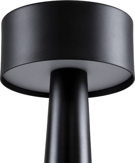 GloboStar Bella Plastic Table Lamp LED with Black Shade and Base