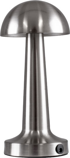 GloboStar Coco Metal Table Lamp LED with Silver Shade and Base