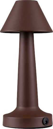 GloboStar Molly Metal Table Lamp LED with Brown Shade and Base