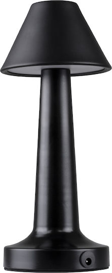 GloboStar Molly Metal Table Lamp for GU10 Fitting with Black Shade and Base