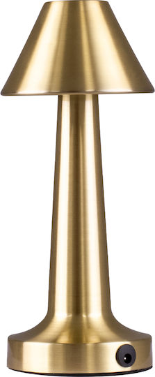 GloboStar Molly Metal Table Lamp LED with Gold Shade and Base