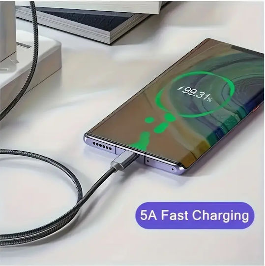 Panora Braided USB 2.0 Cable USB-C male - USB-C 66W Κόκκινο 1m 14246