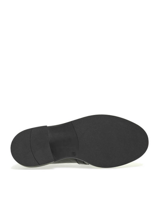 Leather Women's Loafers in Black Color
