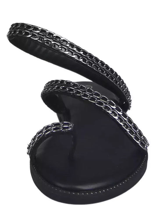 Women's Flat Sandals in Black Color