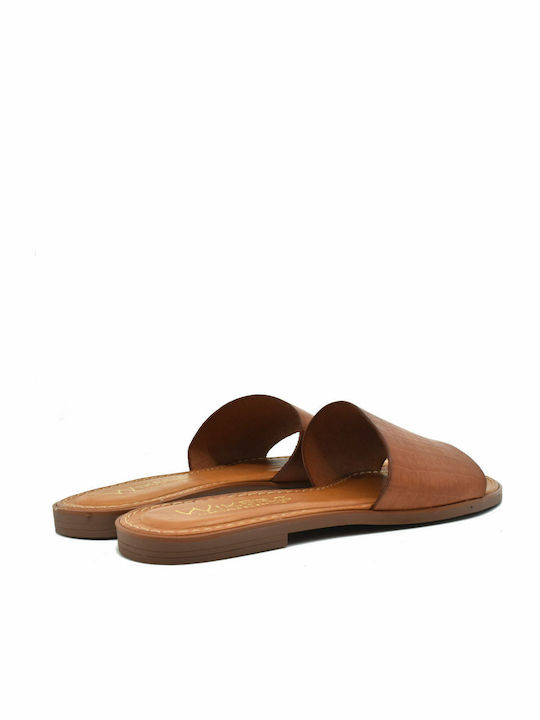 Sandale Casual Damă Din Piele Tabac