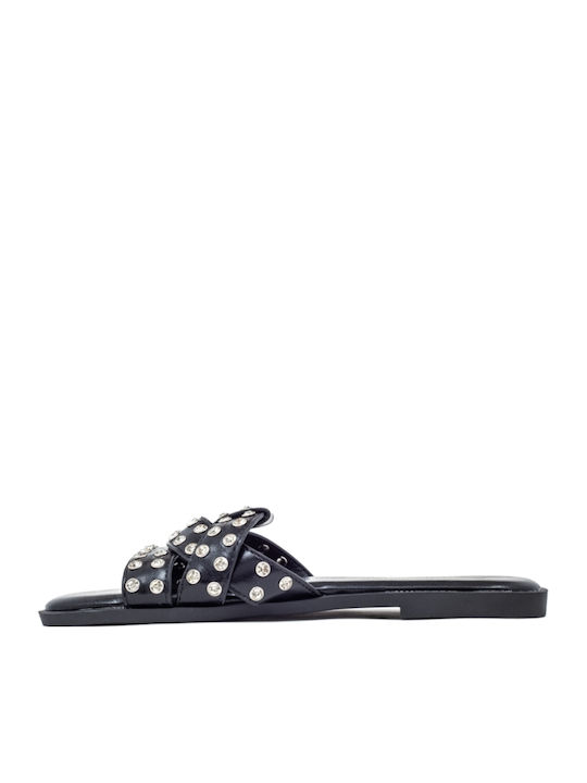 Flache Sandalen für Damen in Schwarz Farbe