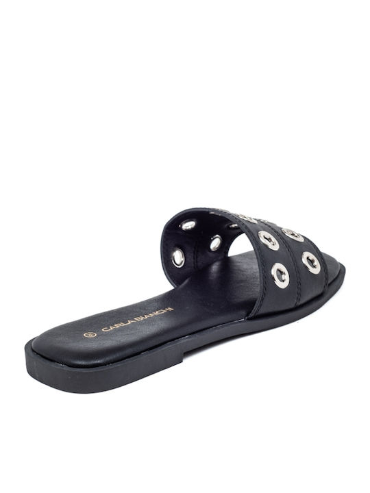 Flache Sandalen für Damen in Schwarz Farbe
