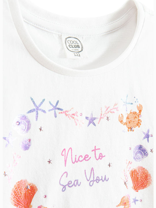 Kids' Set with Skirt Summer 2pcs White