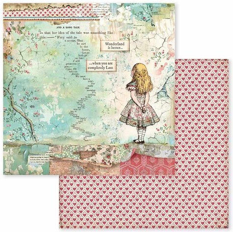 Hârtie pentru scrapbooking 10 buc Stamperia Alice