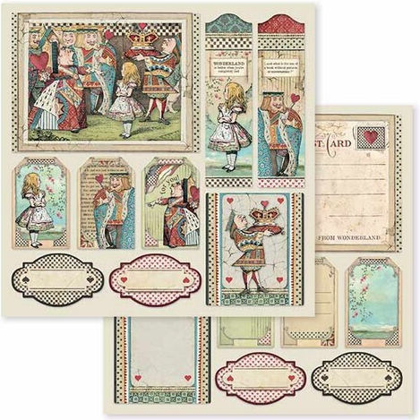 Hârtie pentru scrapbooking 10 buc Stamperia Alice