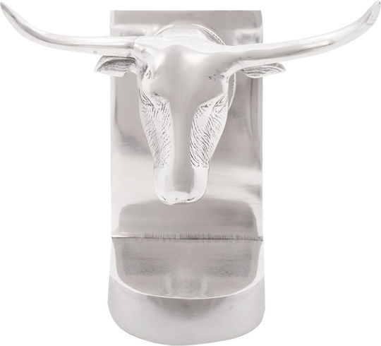 Metallic Bookend in Silver Color 2pcs 15.5x20x21.5cm