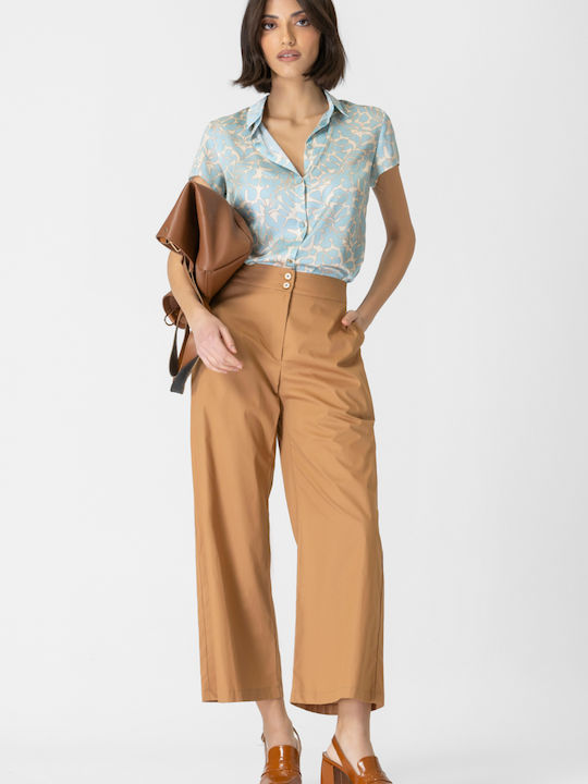 Damen Stoff Hose Brown
