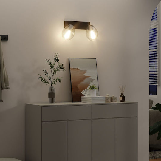 vidaXL Πλαφονιέρα Οροφής 33εκ. Γκρι με Ντουί E27