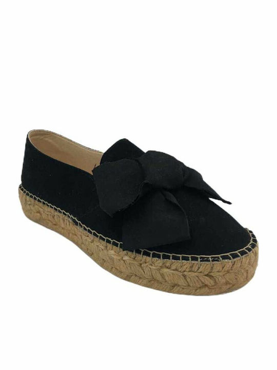 Women's Suede Espadrilles Black