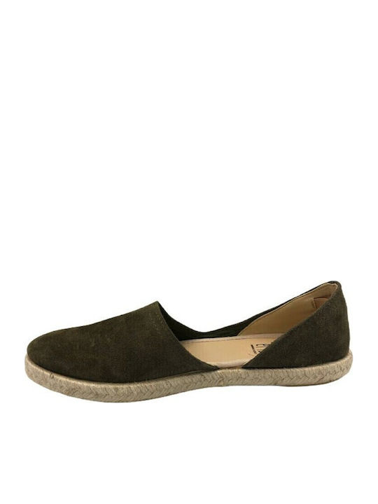 Women's Suede Espadrilles Khaki