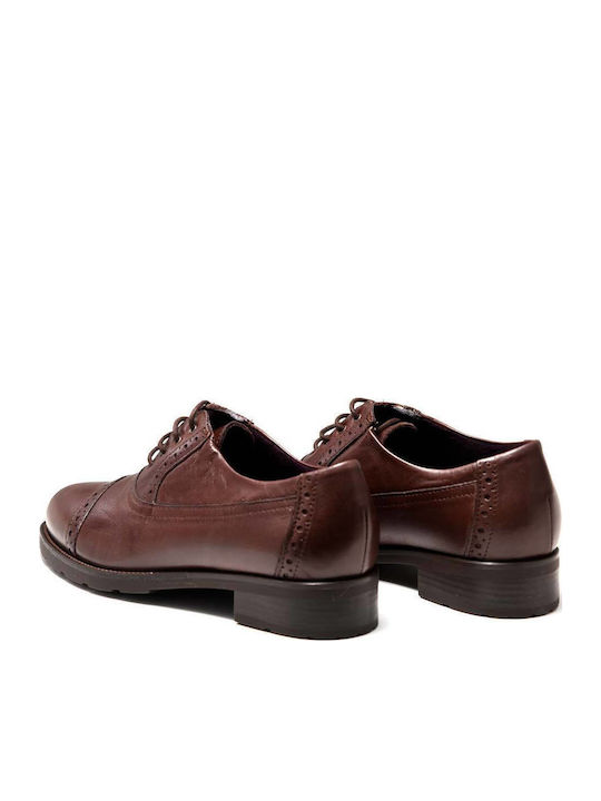 Women's Leather Oxford Shoes Brown