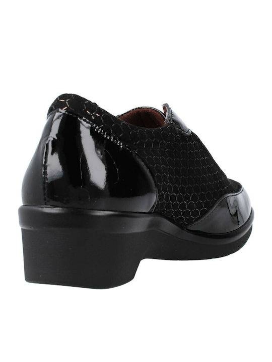 Women's Leather Oxford Shoes Black