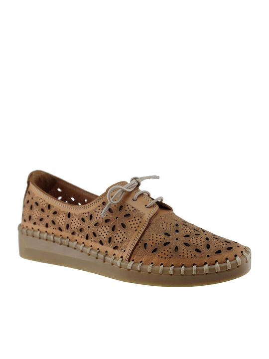 Women's Leather Oxford Shoes Tabac Brown
