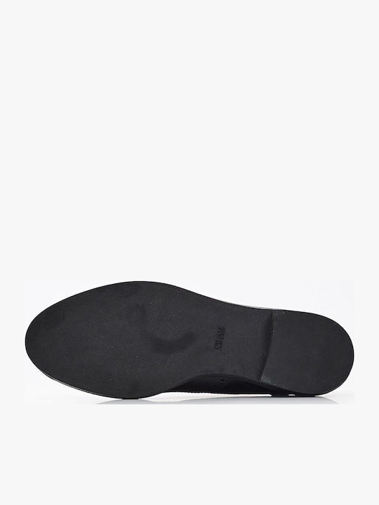 Leder Damen Derby in Schwarz Farbe