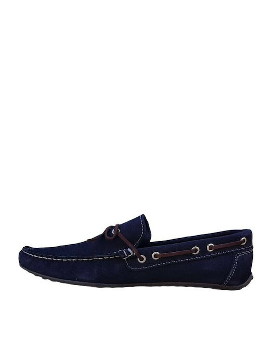 Suede Ανδρικά Loafers σε Μπλε Χρώμα