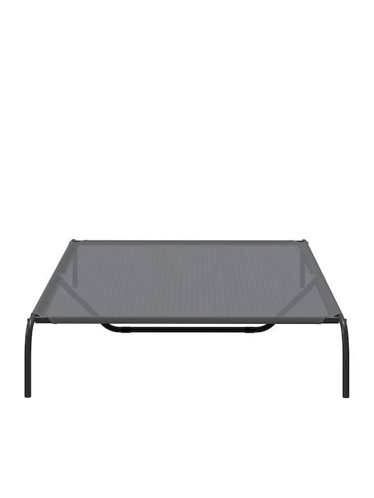 Vidaxl Pat Ridicat pentru Câini Gri 150x90x20 Cm Textilenă Oțel Gri