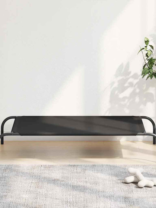Vidaxl Ανυψωμένο Κρεβάτι Σκύλου Μαύρο 110x65x20 Cm Ύφασμα Οξφόρδης Μαύρο