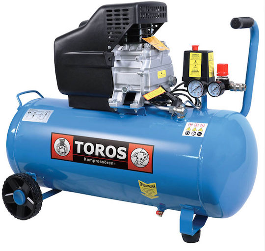 Toros Μονοφασικό Κομπρεσέρ Αέρος με Ισχύ 2.5hp και Αεροφυλάκιο 50lt