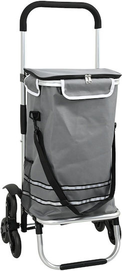 Stoff Einkaufswagen Klappbar Gray 47x39x101cm