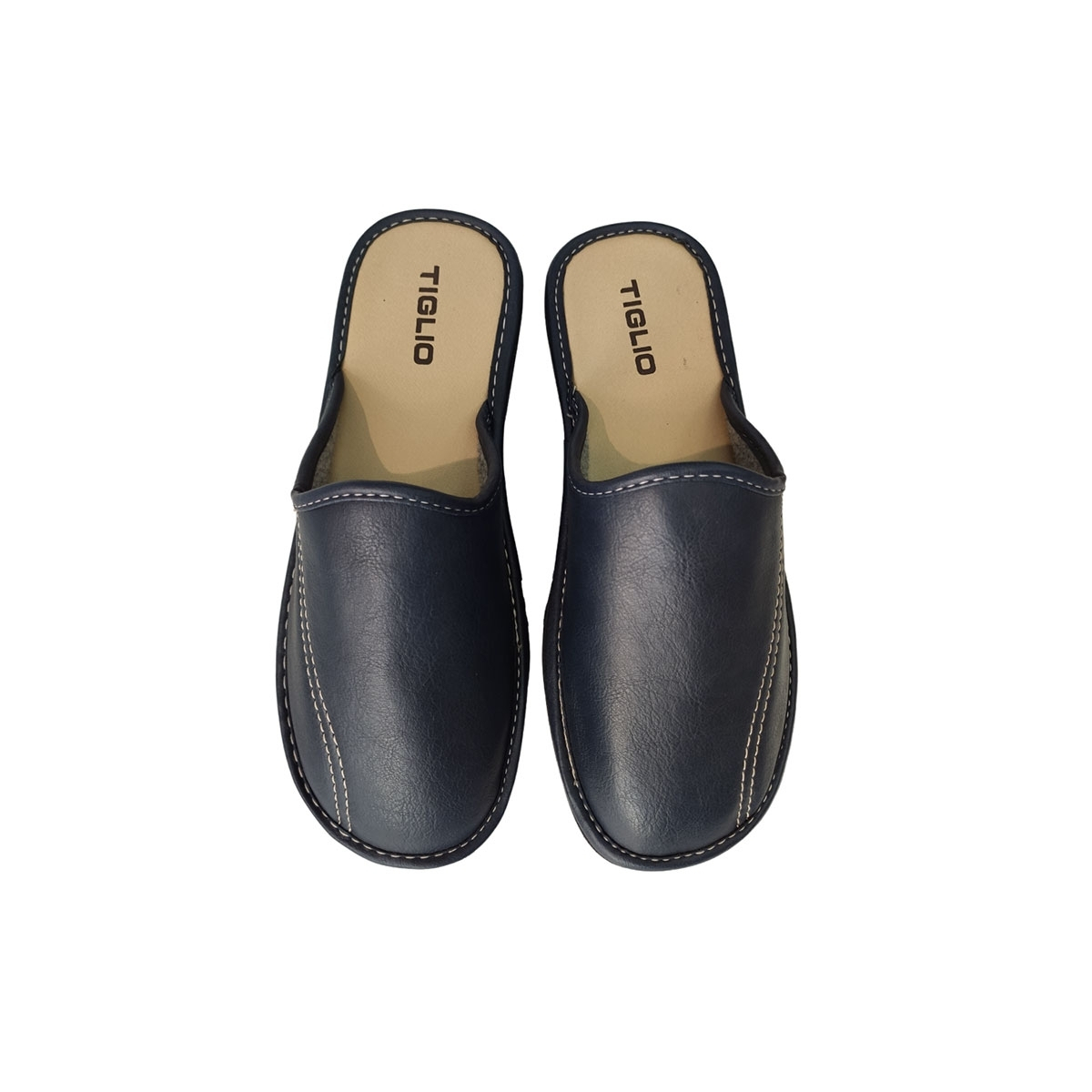 Arus - Pantuflas De Algodón Para Hombre, Tela De Rizo Turco, Para Spa Y Baño, Azul Marino, Medium Wide