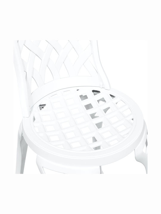 Dining Set for Small Outdoor Spaces 3 Pieces White