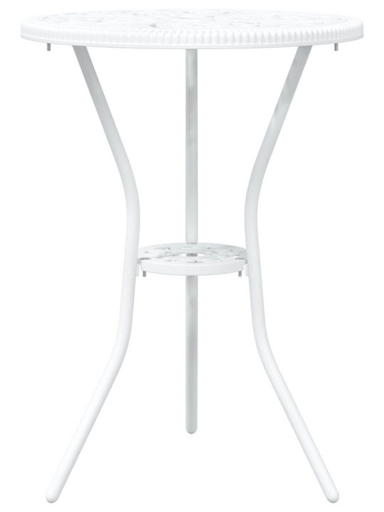 Dining Set for Small Outdoor Spaces 3 Pieces White