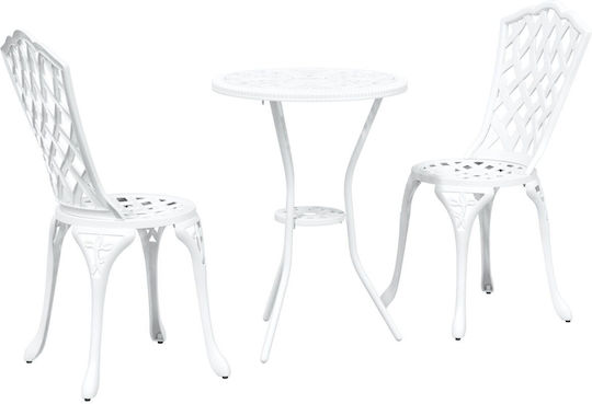 Garten- und Outdoor-Möbelsets für kleinen Raum 3 Stück Weiß